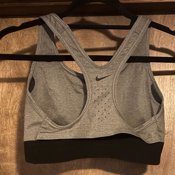 Nike Dri-Fit Women's Charcoal JUST DO IT Sports Bra Size Small - Picture 5 of 8